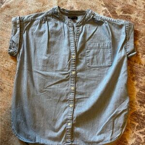 J Crew, Light Denim Button-Front Shirt with Pocket, Small